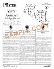 Pfister AMHERST F-042-HAK0 Manual