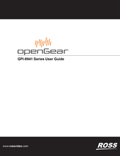 Ross openGear GPI-8941-I16-O16 User Manual