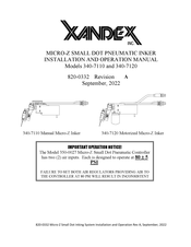 Xandex 340-7120 Installation And Operation Manual