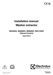 Electrolux Professional W4850H Installation Manual