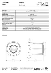 Griven Dune MK3 User Manual