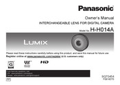 Panasonic LUMIX H-H014AK Owner's Manual