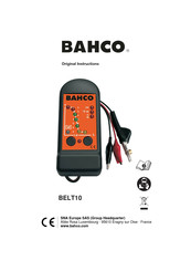 Bahco BELT10 Original Instructions Manual