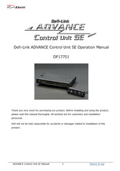 Defi Defi-Link ADVANCE DF17701 Operation Manual