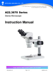 OPTO-EDU A22.3670 Series Instruction Manual