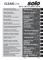 Solo 307 B Original Instructions Manual