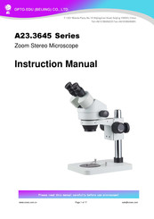 OPTO-EDU A23.3645 Series Instruction Manual