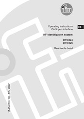 Ifm DTM424 Operating Instructions Manual