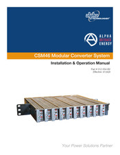 Alpha Technologies CSM46 Installation & Operation Manual