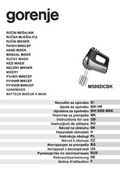 Gorenje M500DCBK Instructions For Use Manual