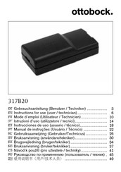Otto Bock 317B20 Instructions For Use Manual