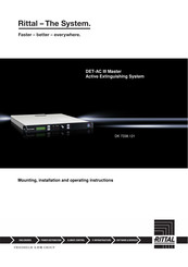 Rittal DET-AC III Master Mounting, Installation And Operating Instructions