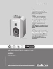 Buderus Logano G115/3 WS Installation And Service Instructions Manual