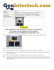 Geninterlock SIE-P1 Instructions