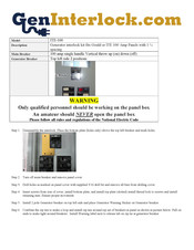 Geninterlock ITE-100 Instructions