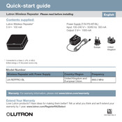 Lutron Electronics LK-REPPRO-BL Quick Start Manual