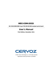 Cervoz MEC-COM-2032i User Manual