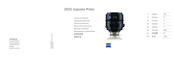 Zeiss Supreme Prime Instruction Manual