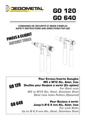 Degometal GO 120 Instructions Manual