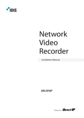 Direct IP IDIS DR-3516P Installation Manual