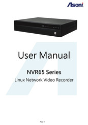 Asoni NVR65 Series User Manual
