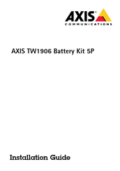 Axis TW1906 Installation Manual