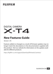 FujiFilm XT-4 New Features Manual