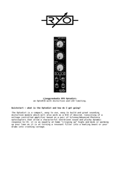 RYO Optodist Quick Start Manual