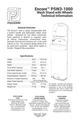 PolyJohn Encore PSW3-1000 Technical Information