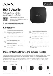 AJAX ReX 2 Quick Start Manual