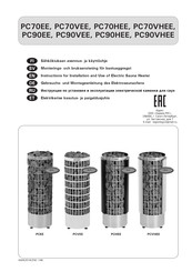 Harvia PC70VEE Instructions For Installation And Use Manual