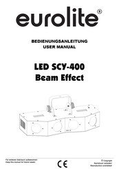 EuroLite LED SCY-400 Beam Effect User Manual