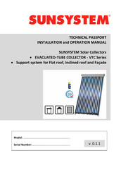 Sunsystem VTC 15 Installation And Operation Manual