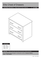 Argos Home Ellie 257/9924 Assembly Instructions Manual