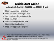 Ariens Path-Pro 9*38031 Quick Start Manual