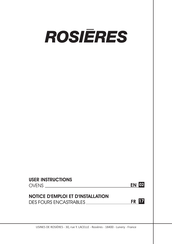 ROSIERES RFAZ82RDIN User Instructions