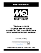 MQ Multiquip Mikasa MVH508GH Manual