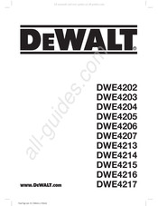 DeWalt DWE4204QS Original Instructions Manual