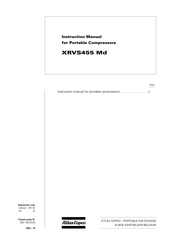 Atlas Copco XRVS455 Md Instruction Manual