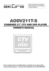 Akura AODV211T-S Owner's Manual