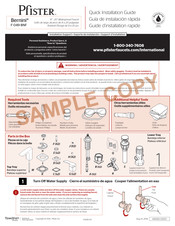 Spectrum Brands Pfister Bernini F-049-BNF Quick Installation Manual