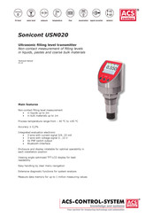 ACS contsys Sonicont USN020 Manual