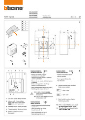 Bticino MA400/630E Instruction Sheet