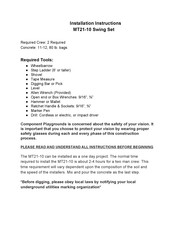 Component Playgrounds MT21-10 Installation Instructions Manual