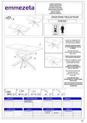 Emmezeta ARGOS JA7180-GM Assembly Instructions Manual