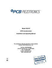 PCB Piezotronics 352A70 Installation And Operating Manual