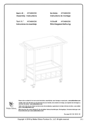 Walker Edison AF34MADW Assembly Instructions Manual