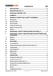 Powerplus POWDP20100 Manual