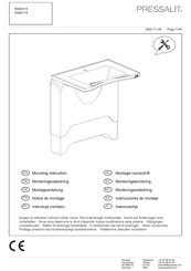 Pressalit R482219000 Mounting Instruction
