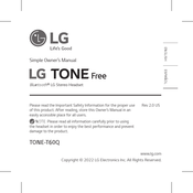 LG Tone Free TONE-T60Q.AUSACBK Owner's Manual